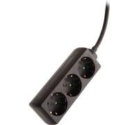as-Schwabe Triple multiprise 1,4 m noir
