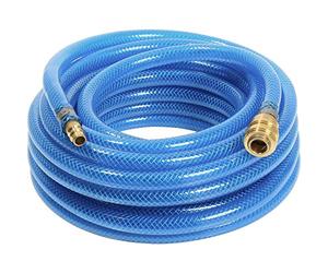 as - Schwabe Tuyau à Air Comprimé avec Doublure Textile en Polyester Série 2050 20 m de Tuyau Compresseur 9 x 3 mm en PVC Raccord Rapide et Embout Enfichable Bleu | 12708