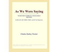 As We Were Saying (Webster's Korean Thesaurus Edition)