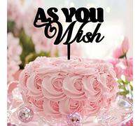 As You Wish Décorations de gâteau de mariage en acrylique noir Mr et Mrs personnalisées rustiques pour enterrement de vie de jeune fille