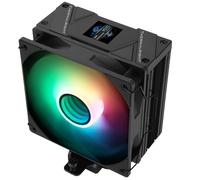 AS120 Vision ARGB Black CPU Cooler,Display Screen Processor Cooling with 1.54 Inch Resolution Power,240x240,for AM4/AM5 and LGA1700/1851