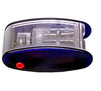 AS2M (1053121) Aiguiseur à pointe longue, aiguise en 2 étapes, 2 lames de rechange incluses. Avec pointeurs de plomb pour 2 mm et 3,2 mm. Bleu seulement 3 pièces