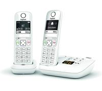 As690A Duo - Téléphone Fixe Sans Fil Avec Répondeur, 2 Combinés Avec Grand Écran Rétroéclairé Pour Un Affichage Ultra Lisible, Fonction Blocage D'Appels - Blanc [Version Française]