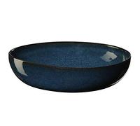 ASA 27231119 SAISONS Assiette à pâtes, en céramique, bleu nuit, 21 cm