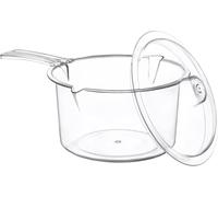 ASA Casserole anti-taches pour micro-ondes - Polycarbonate, durable, élégante - Comprend un couvercle - Résistance aux taches et passe au lave-vaisselle - Petite poêle transparente - 500 ml