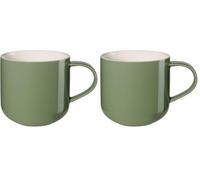 ASA Coppa 19100351 Tasse à anse en porcelaine Couleur Cactus 0,4 l 9,2 x 9,2 x 9,5 cm (Lot de 2)