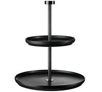ASA Coppa 19670190 Présentoir à gâteaux en Porcelaine Noir 23,5 cm