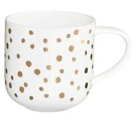 ASA Coppa Gold 19462014 Gobelet en porcelaine fine Blanc à pois dorés 0,4 l 9,2 x 9,2 x 9,5 cm