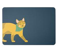 ASA Kids 78836420 Kasimir Set de table en PVC aspect cuir Bleu/jaune 46 cm x 33 cm x 0,2 cm