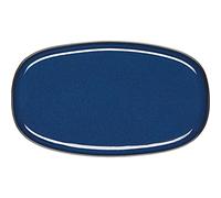 ASA Saisons 27201107 Plat ovale en grès Bleu 31 x 18 x 2 cm