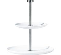 ASA Selection à table Etagere 2-stufig Rund, Fine Bone China, Warmes Weiß, H 23.5 cm, 2010013