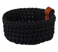 ASA Selection Baskets Crochet Panier S Noir Corbeille à Pain Déco Coton Ø 17 cm