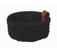 ASA Selection baskets Häkelkorb L Schwarz, Brotkorb, Korb, Dekokorb, Deko, Baumwolle, Schwarz Matt, Ø 26 cm, 37892065