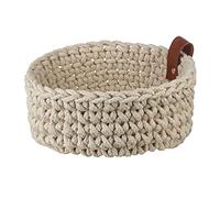 ASA Selection Baskets Panier au Crochet S écru Corbeille à Pain Corbeille décorative Coton Ø 17 cm