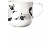 ASA Selection coppa cats & dogs Henkelbecher Birma, Kaffeetasse, Becher, Kaffee Tasse, Tee, Fine Bone China, Weiß, 400 ml, 19442014