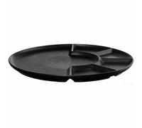 ASA Selection coppa kuro Aperitifteller, Speiseteller, Aperitif Teller, Fondue, Porzellan, Schwarz Matt, Ø 24.2 cm, 19200190