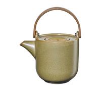 ASA Selection coppa miso Teekanne mit Holzgriff, Tee Kanne, Porzellan, Gelb, 1 L, 19370194