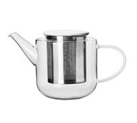 ASA Selection Coppa Théière avec anse / couvercle blanc Verseuse en verre 1.1 L