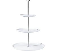 ASA Selection Grande Etagere Flach, 3 stufig, Keramik / Edelstahl, Weiß, H 47 cm, 92151146