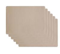 ASA Selection Lot de 6 sets de table aspect cuir pierre 46 x 33 cm