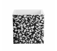 ASA Selection Quadro Terrazzo Übertopf, Blumenvase, Vase, Über Topf, Steingut, H 18 cm, 4623106