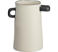 ASA Selection rayu Vase Natur, Blumenvase, Dekovase, Steinzeug, Beige / Schwarz, H 17 cm, 84012130