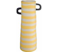 - Vase Rayu rayé H28cm - Jaune -