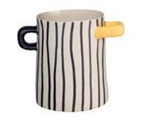 - Vase Rayu rayé H15.5cm - Noir -
