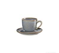 ASA Selection saisons Espressotasse mit Unterer Denim, Espresso Tasse, Kaffeetasse, Untertasse, Steinzeug, Blau, 90 ml, 27110118
