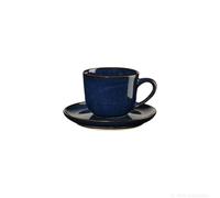 ASA Selection saisons Espressotasse mit Unterer Midnight Blue, Espresso Tasse, Kaffeetasse, Untertasse, Steinzeug, Blau, 90 ml, 27110119