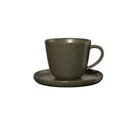 ASA SELECTION Tasse à café avec soucoupe 0,25l Coppa Nori vert foncé