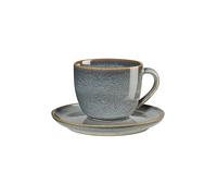 ASA SELECTION Tasse à cappuccino avec soucoupe 0,23 l Saisons Denim bleu clair