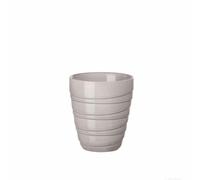 ASA Selection thermo Thermobecher Twisted, Kaffeebecher, Kaffee Becher, Tasse, Porzellan, Grau, 200 ml, 33713024