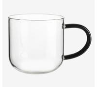 ASA Selection Verre à Thé coppa Tasse à Anse Noir de Borosilicate 0,4 L
