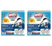 Asachimici Puly Milk Lot de 2 brosses à vapeur et mousseur à lait 14 flacons 25 ml