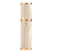 ASADAYS Atomiseur de parfum magnétique de luxe en cuir 8 ml rechargeable avec recharge en 5 secondes et rétention du parfum de 3 à 5 jours ultra portable pour sacs à main (JT-Blanc-8 ml)