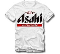Asahi Super Dry T Shirt Beer for All Seasons Label Men's Cotton Tops Funny Design Manches Courtes(X-Large)