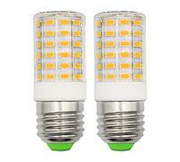 ASAIHKUN Lot de 2 ampoules LED E27 7 W blanc chaud super lumineuses équivalentes à 60 W 70 W ES Edison à vis, petite taille cylindrique, ampoule épi de maïs compacte AC 100-265 V économe en énergie