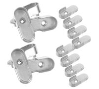 ASAKKURA 18 Pcs Base De Poteau à Vêtements Siège De Bride De Tringle à Vêtements Support pour Tringle Support De Rack Robe Équerre De Fixation Alliage De Zinc