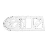 ASAKKURA 1ensemble Règle Géométrique Multifonction Robuste Pochoir de Dessin Précis pour Étudiants Artistes et Architectes Gabarit de Mesure Pratique pour École et Bureau Set Complet