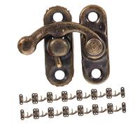 ASAKKURA 20 Pièces Vintage Iron Box Lock Latches For Diy Wooden Cabinets And Small Boxes Sturdy Retro Hook Clasps With Unique Antique Design Easy Installation And Decorative Accent