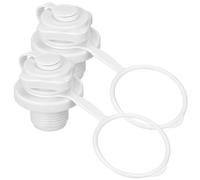 ASAKKURA 2pcs Adaptateur de Valve à Gonflage Rapide pour Bateau Pneumatique Blanc en Plastique Solide et Facile à Utiliser, Accessoires Kayak et Matelas Gonflable