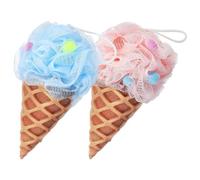 ASAKKURA 2pcs Boule de Lavage Corps de Glace, Riche en Mousse, Douce Peau, en Pe, Accessoire de Adorable pour Garçon et Filles