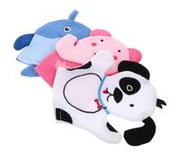 ASAKKURA 3 Pièces de Moufles de Bain pour Garçon et Filles en Coton Composite Forme Cartoon, Produisent une Mousse Riche et Absorbent le Liquide de Bain pour -nés et Style Style Aléatoire