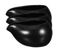 ASAKKURA 3 pièces Pichet à Sauce Céramique avec Bec Verseur Pot Lait pour Crème Sirop et Sauce Ustensile de Cuisine pour Restaurant et Usage Domestique