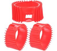 ASAKKURA 3 Pièces Protecteurs de Manomètres Oxygène et Acétylène en Silicone Rouge, Protection Jauge Réservoir de Propane, Performance Amortissante, Prolongent la Durée de Vie