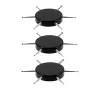 ASAKKURA 3 Pièces Stylo à Points pour Manucure Minimaliste en Acrylique et Acier Inoxydable Noir, Outil Rotatif Circulaire Portable pour Salon et Événements Sociaux