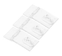 ASAKKURA 3pcs Boucle à Charnière en Acrylique Transparente, Moraillon de Verrouillage Classique, Solution Fiable pour Portes et Boîtes à Bijoux, Résistance aux Dommages