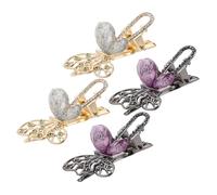 ASAKKURA 4 Pièces Butterfly Clips French Vintage Metal Hairpins With Hollow Out Design Elegant Makeup Hair Accessories For And Women