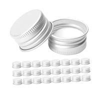 ASAKKURA 50pièces Bouchons Aluminium Pour Bouteilles Verre Couvercles Anti-fuite Pour Flacons Miniatures Capuchons Vis Pour Contenants Métal